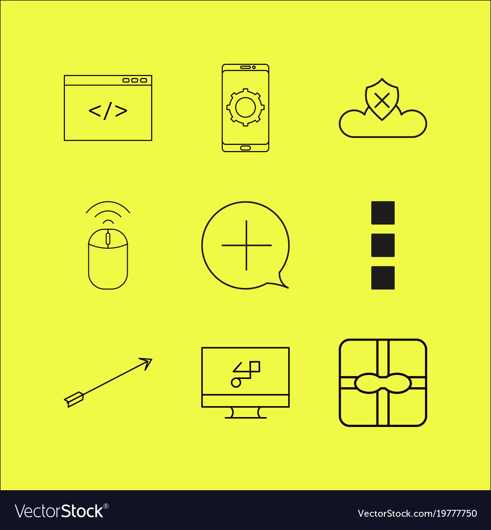 Web linear icon set simple outline icons