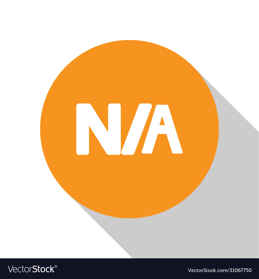 White Not Applicable Icon Isolated On Royalty Free Vector