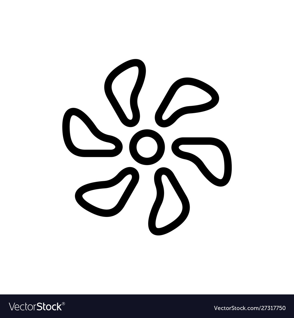Wind icon for simple flat style weather ui design