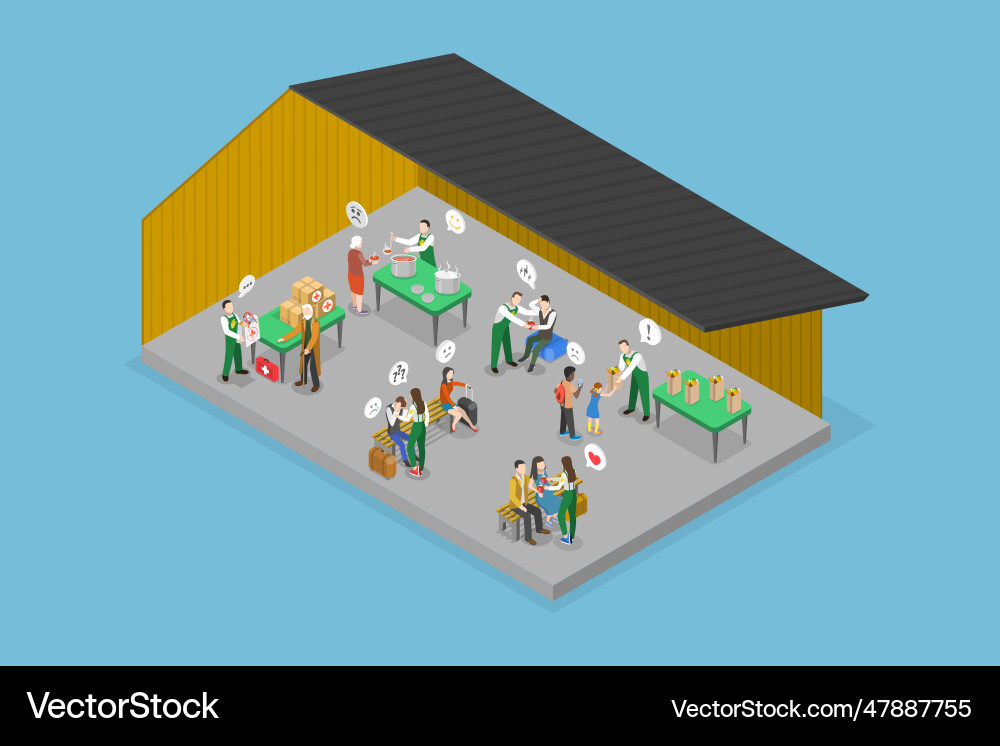 3d isometric flat conceptual Royalty Free Vector Image