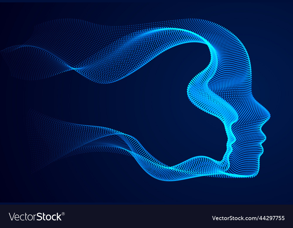 Abstract AI Particle Head