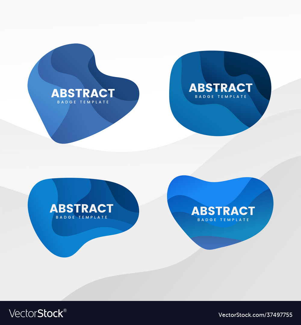 Abstract badge design set