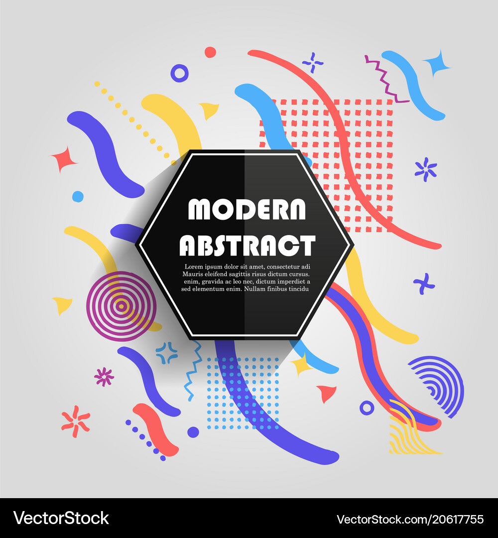 Abstract colorful geometric pattern design Vector Image