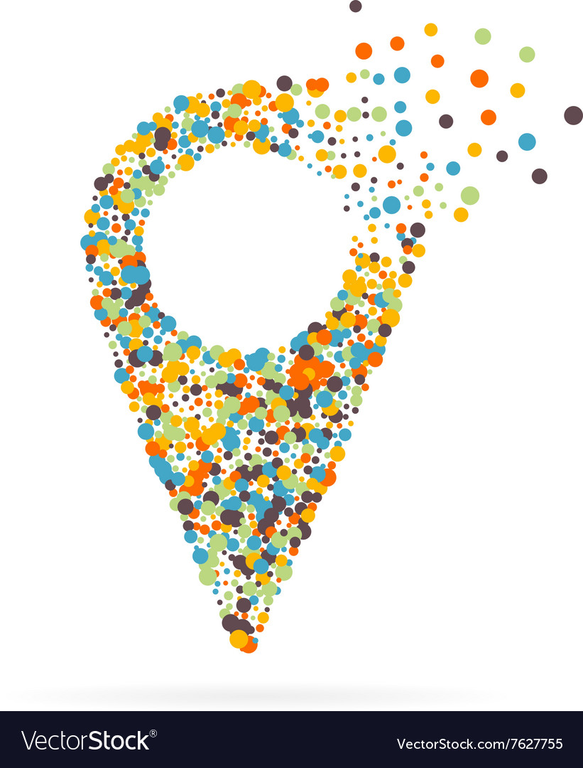 Abstract creative concept icon of pointer
