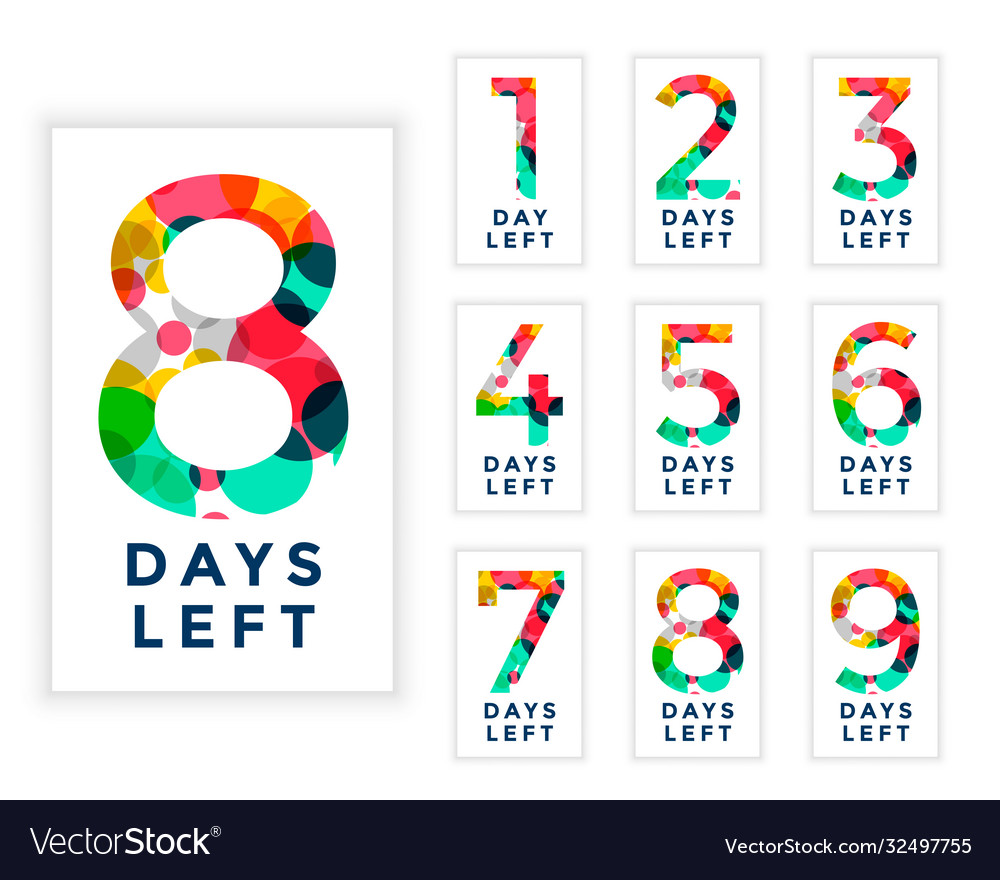 Abstract style number days left template