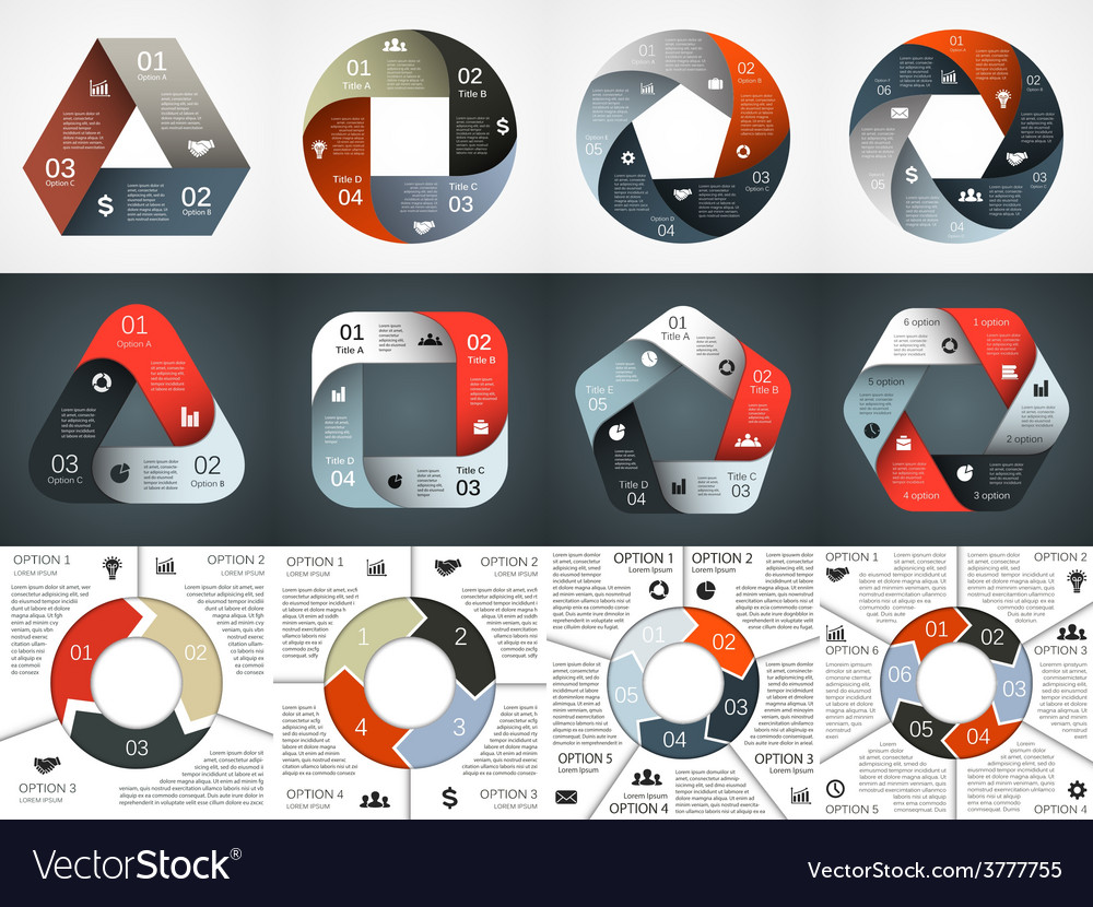 Circle infographic diagram graph presentation Vector Image
