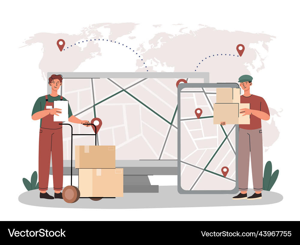 Concept of delivery Royalty Free Vector Image - VectorStock