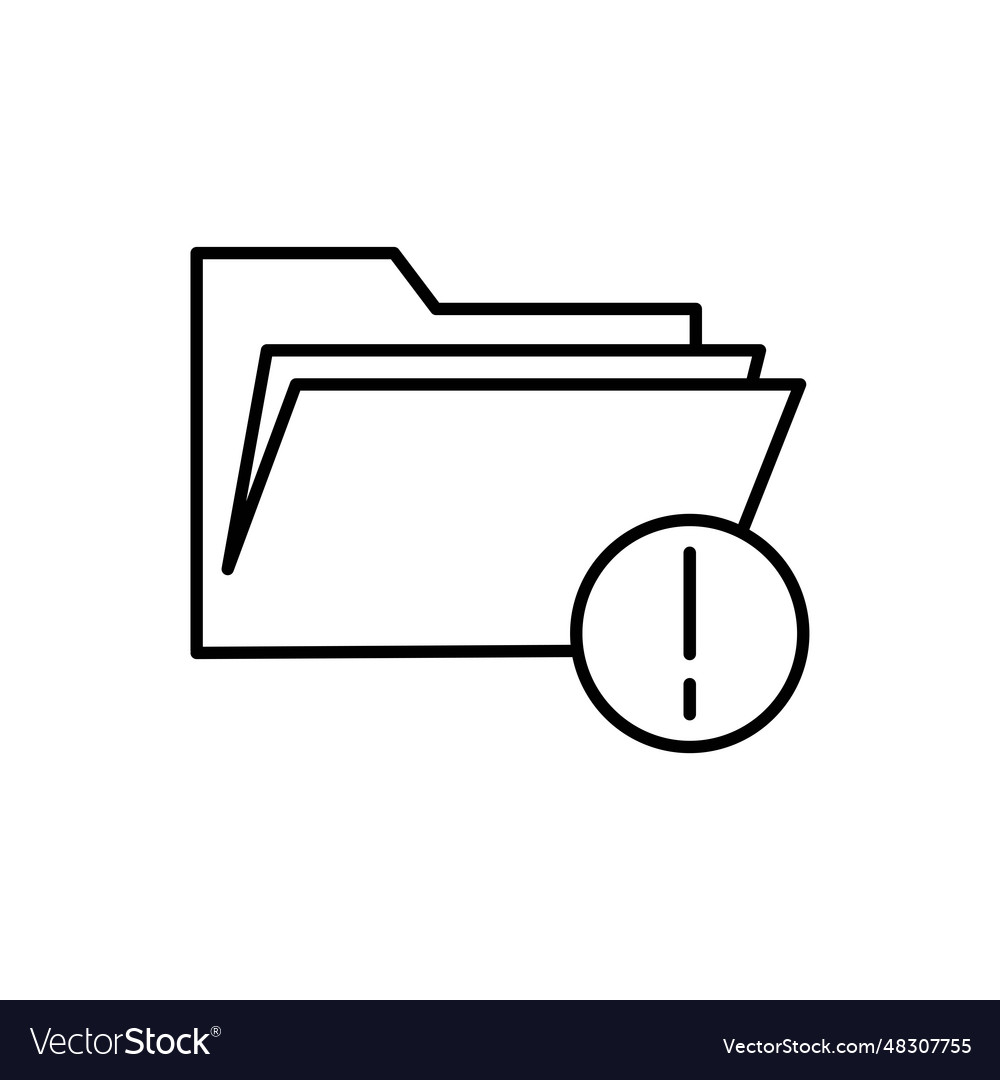Document icon isolated on white background folder vector image Document icon isolated on white background folder
