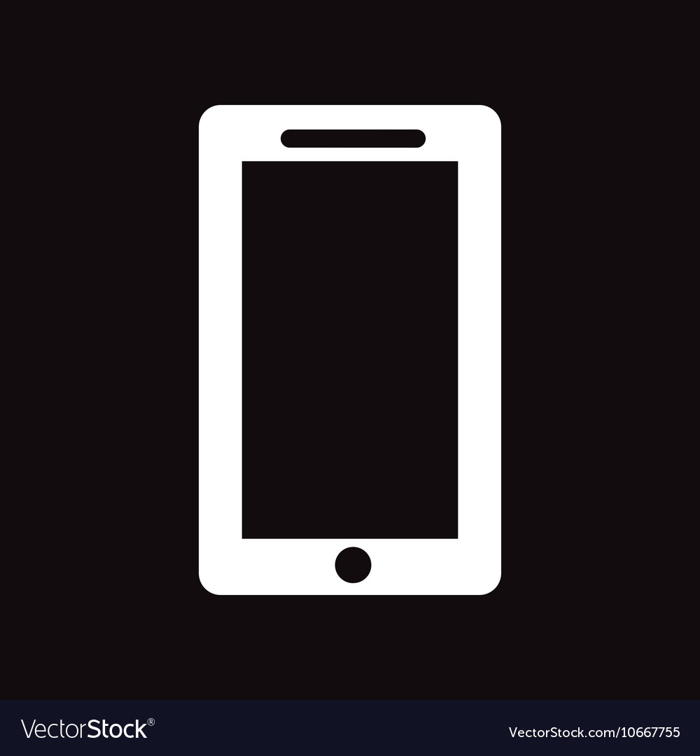 Flat icon in black and white style mobile phone