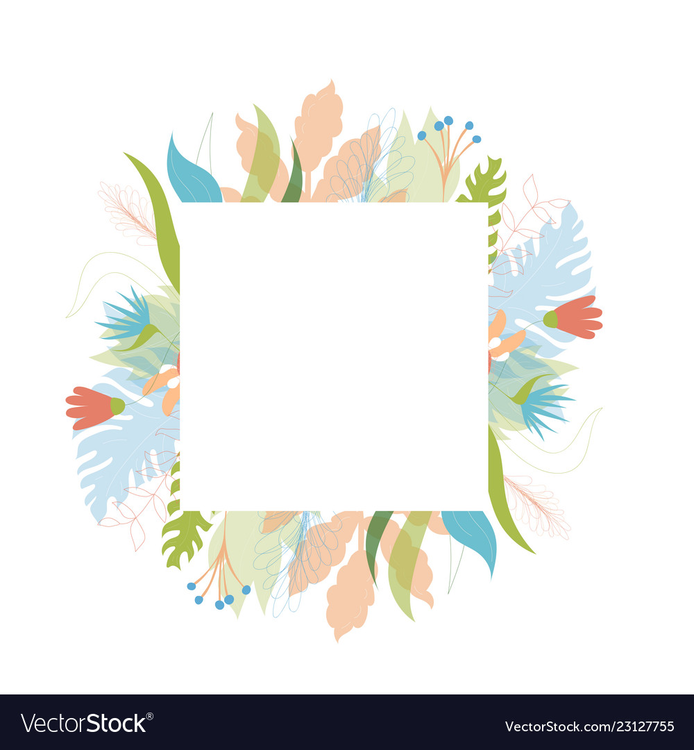 Floral greeting card template  Royalty Free Vector Image