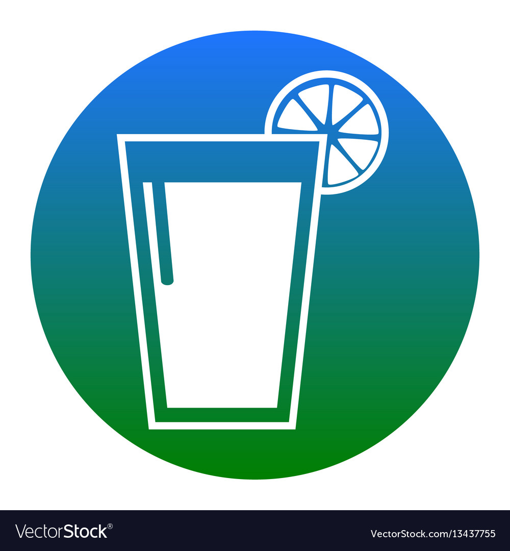 Glass of juice icons white icon in bluish Vector Image