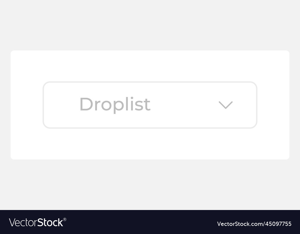 Inactive dropdown list ui element template