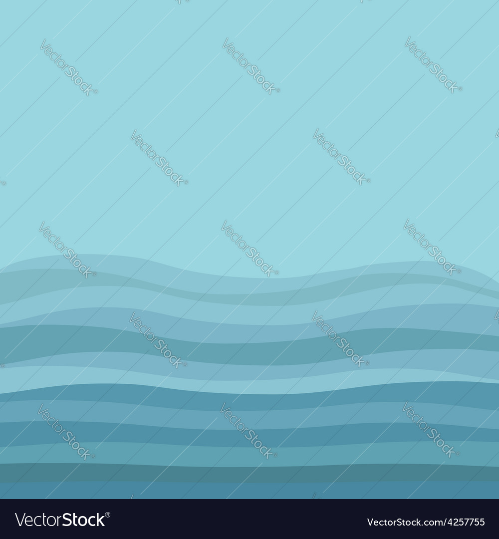 Sea ocean water with blue waves and sky background