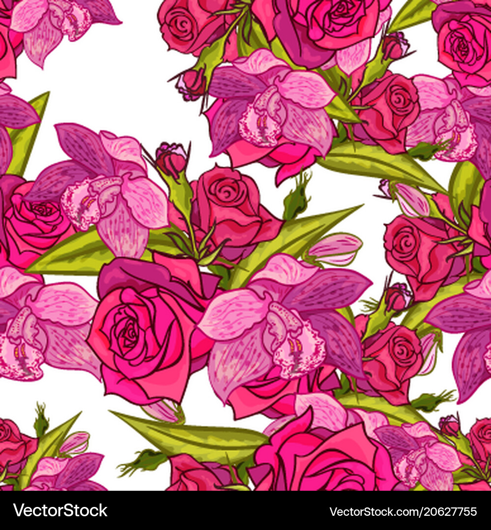 Seamless flower pattern Royalty Free Vector Image