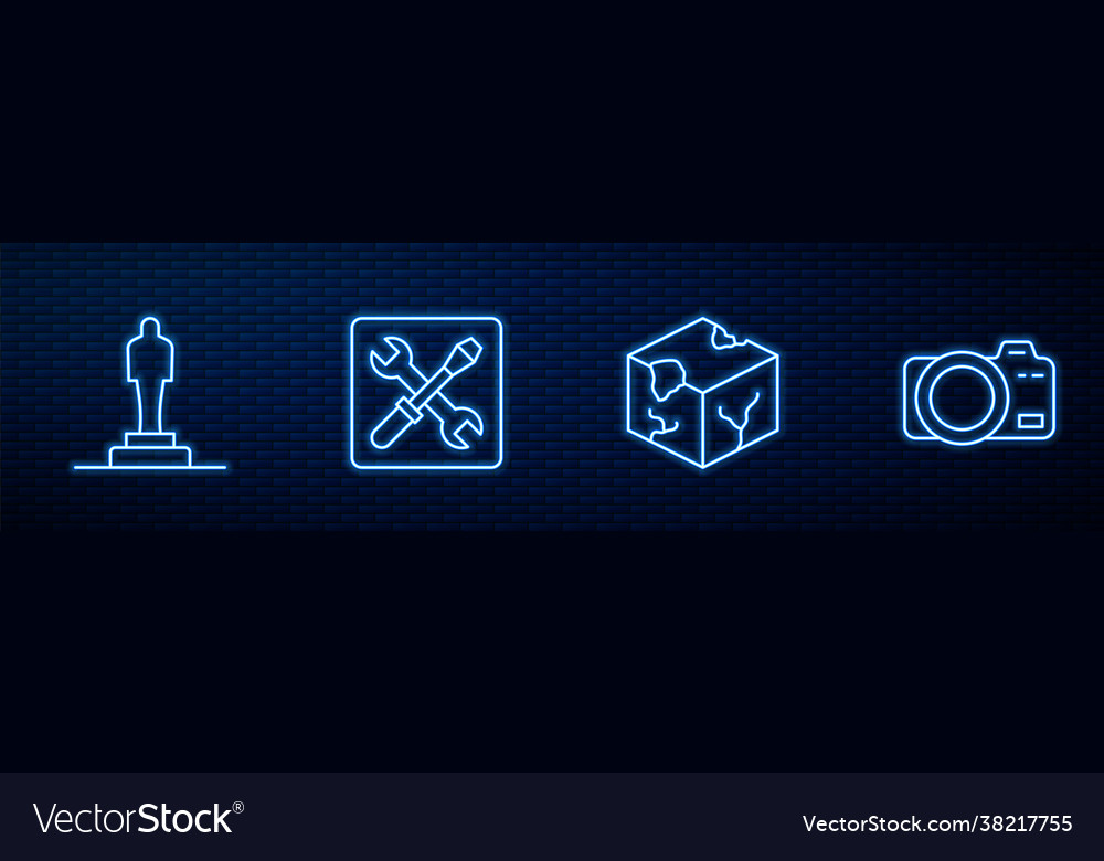 Set line isometric cube 3d printer model setting vector image Set line isometric cube 3d printer model setting