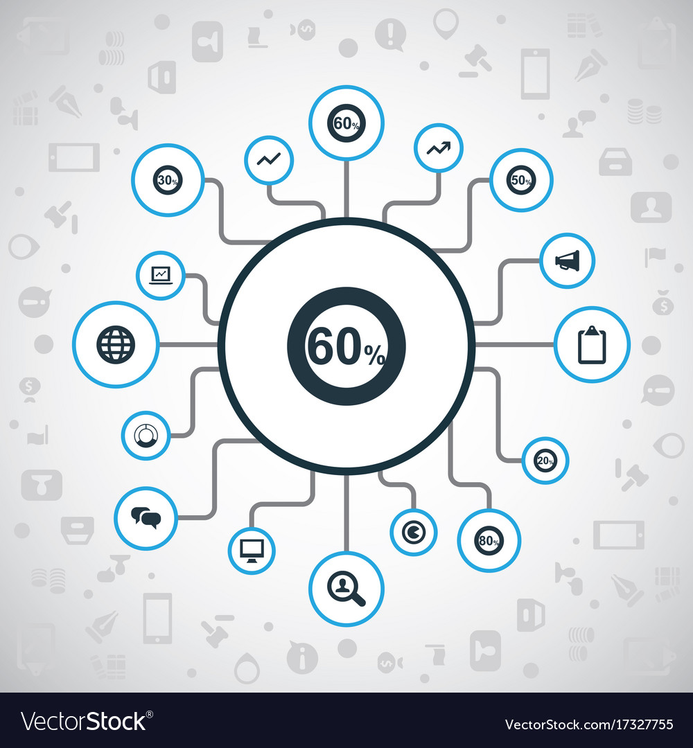 Set of simple statistic icons