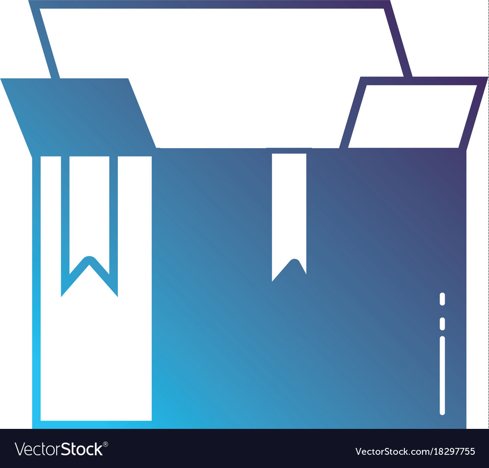 Silhouette box package object open design