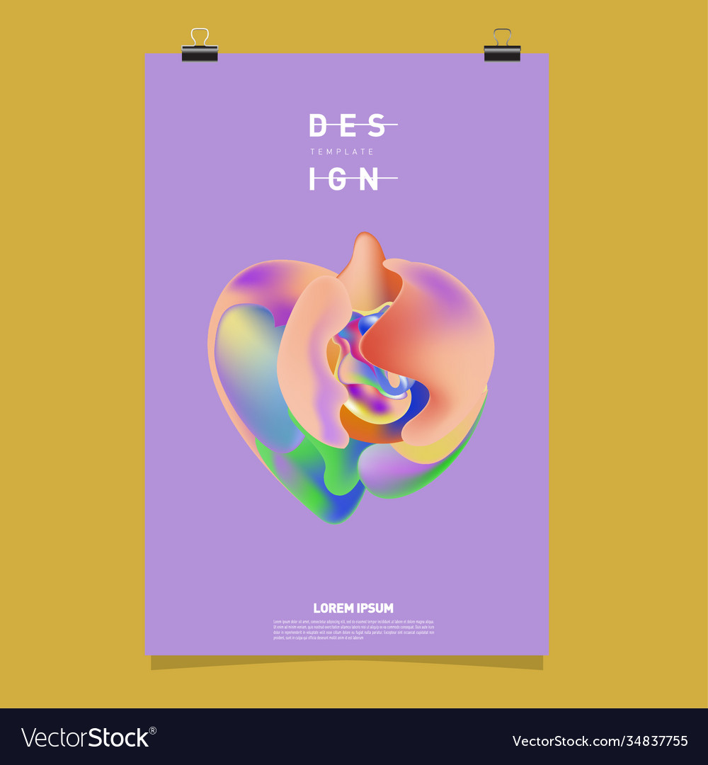 Simple abstract colorful fluid background