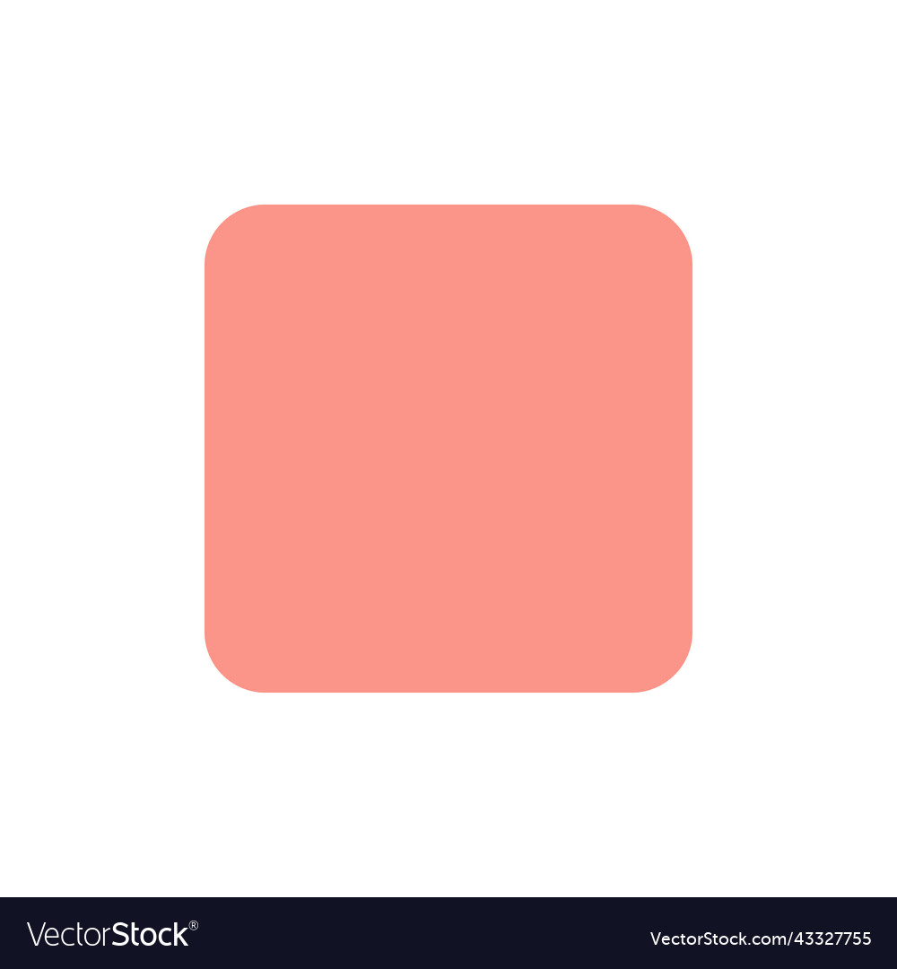 Stop button flat color ui icon vector image Stop button flat color ui icon