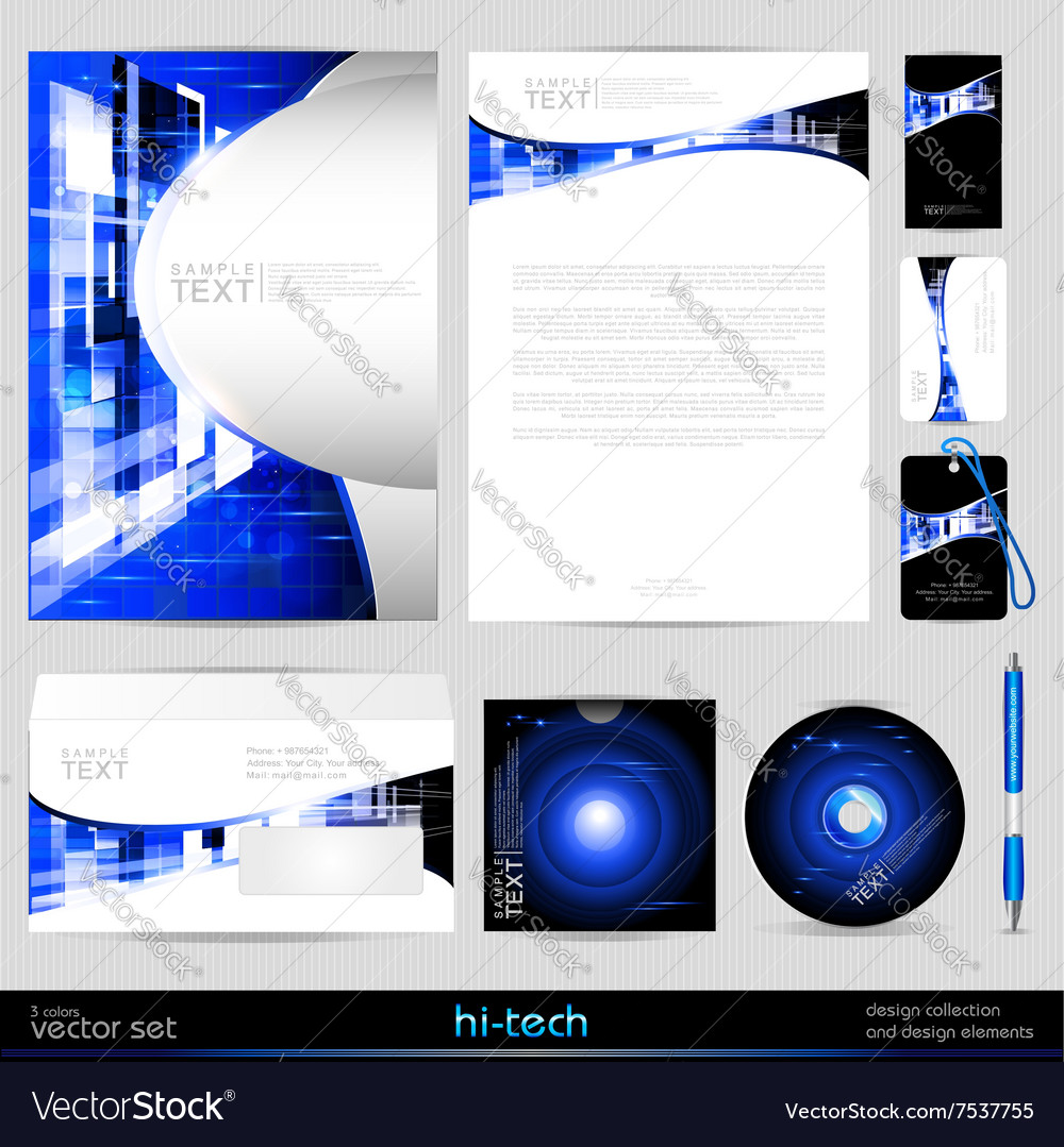 Template business set design elements