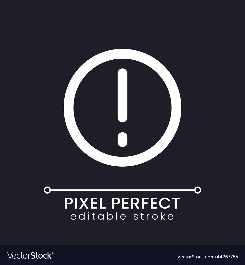 Warnung Pixel perfekt weiß linear ui Symbol