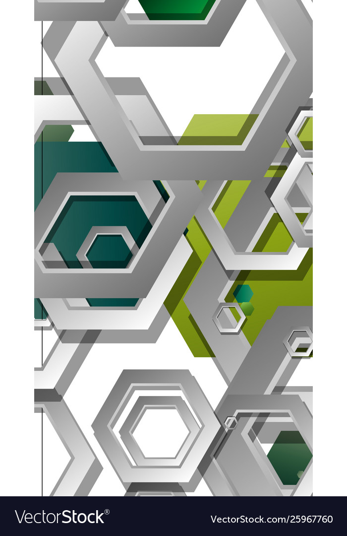 Abstract geometric background with hexagons vector image Abstract geometric background with hexagons