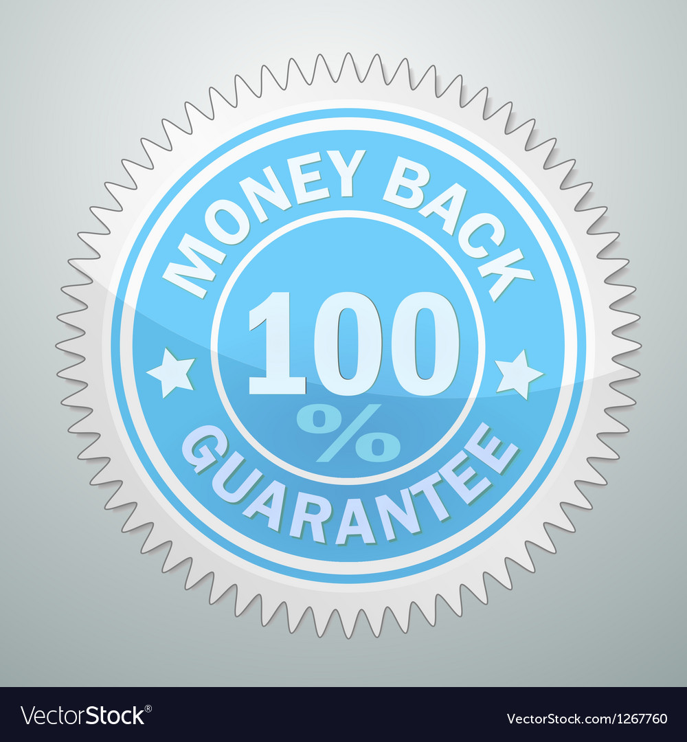 Badge Money Back Guarantee Royalty Free Vector Image