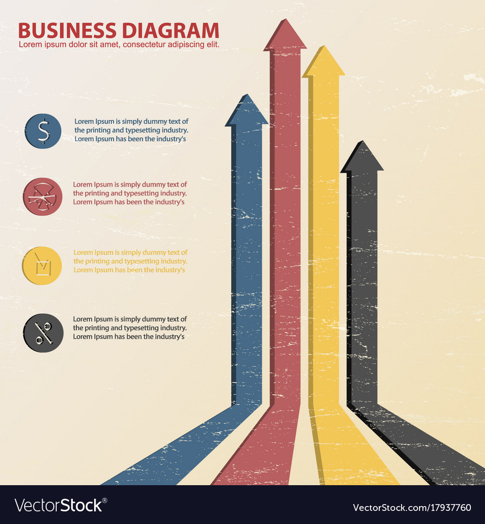 Business Diagram Template Royalty Free Vector Image