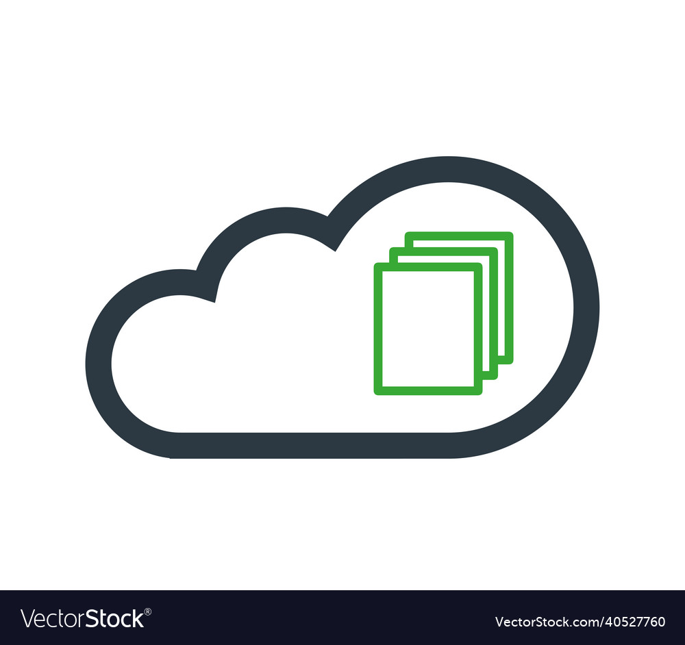 Cloud computing and documents vector image Cloud computing and documents