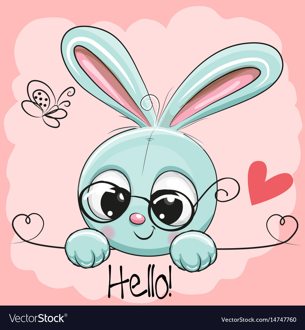 Cute drawing rabbit Royalty Free Vector Image - VectorStock