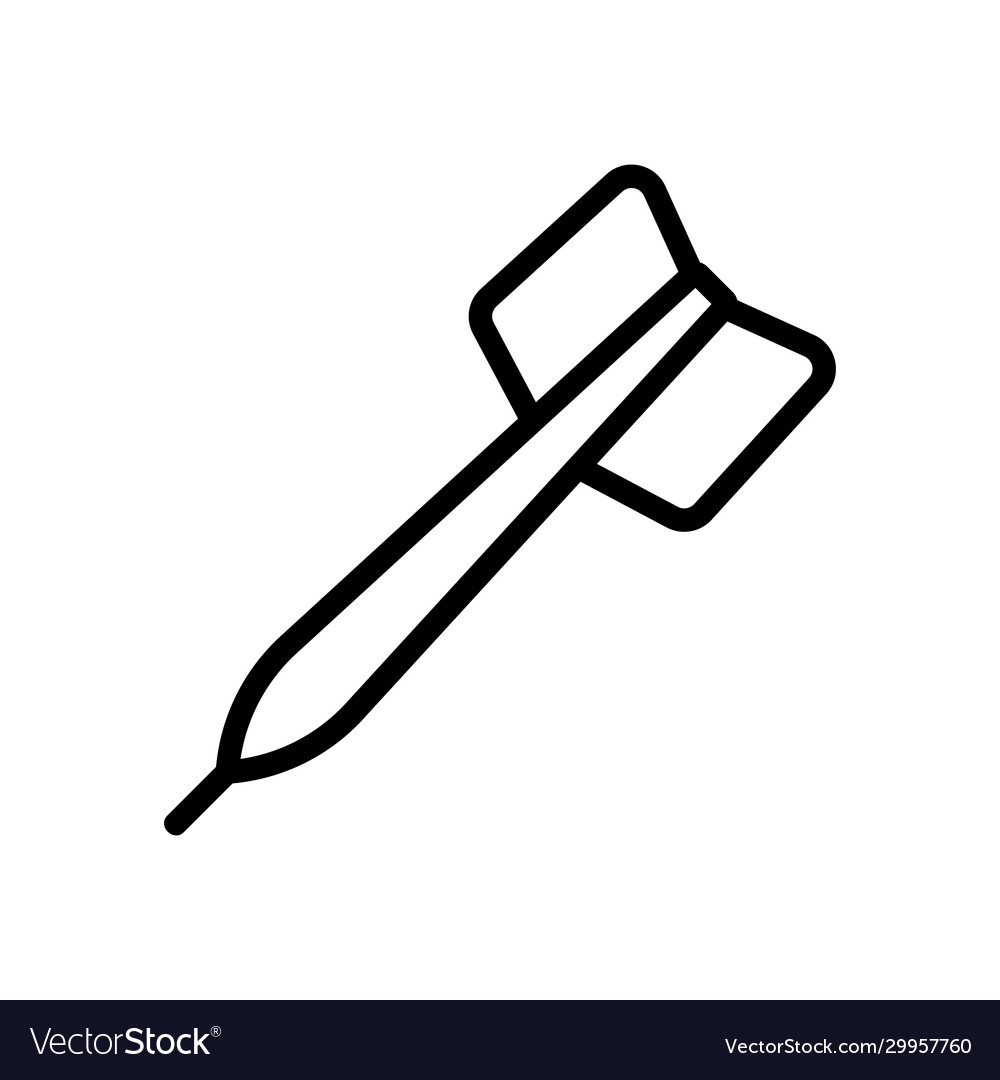 Dart icon isolated contour symbol vector image Dart icon isolated contour symbol