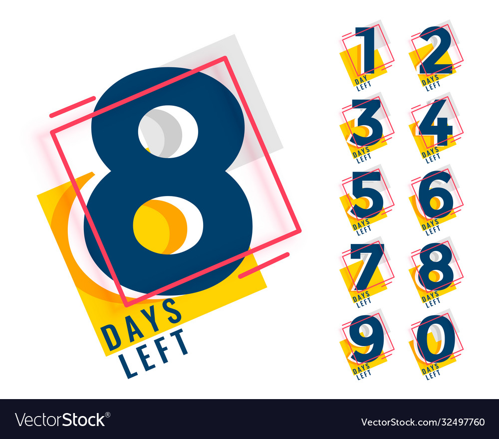 Days Remaining Counter - Memphis Style