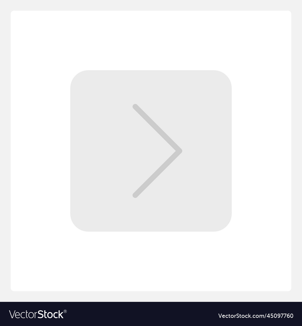 Disabled right arrow button ui element template vector image Disabled right arrow button ui element template