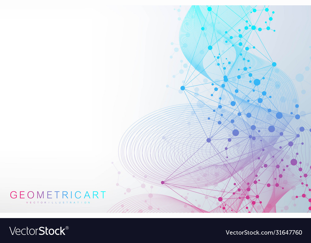 Geometric abstract background with connected line vector image Geometric abstract background with connected line