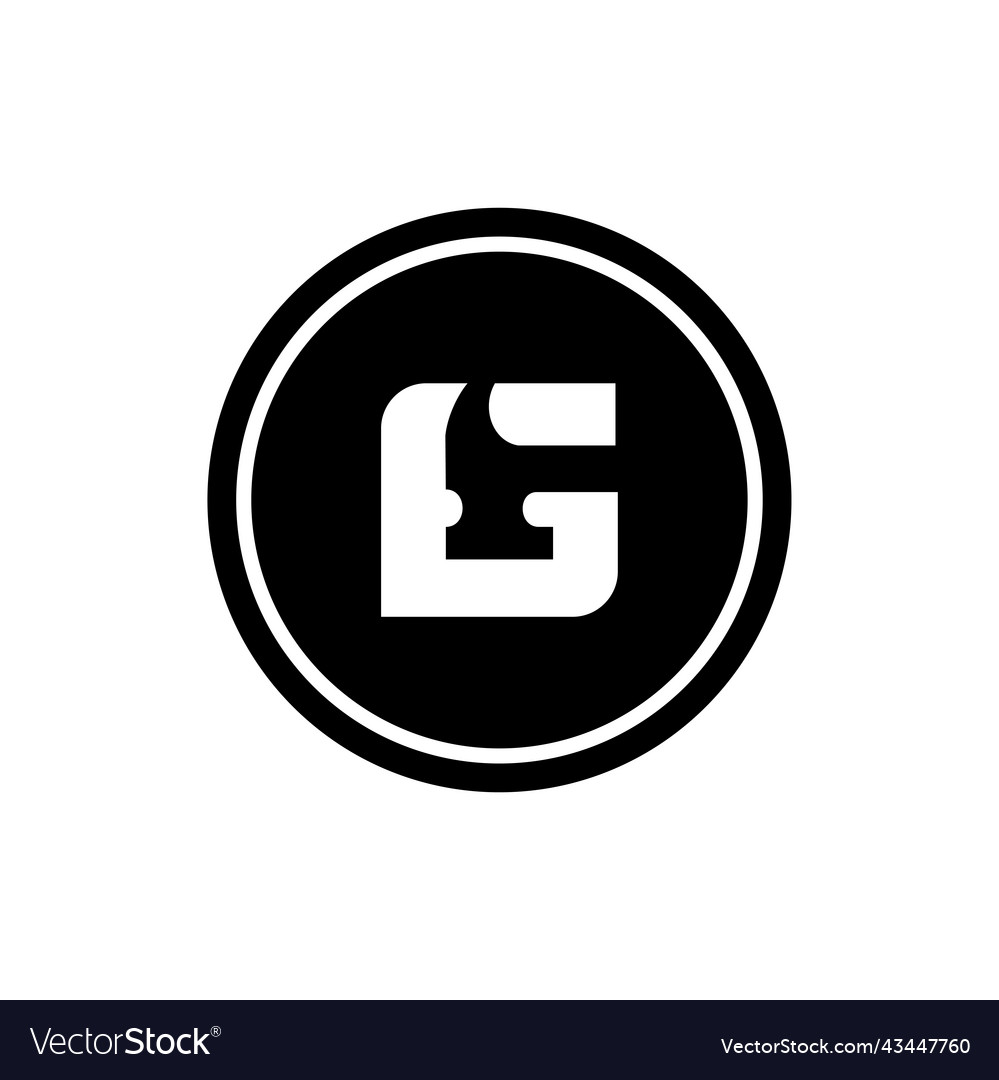 Letter g hammer logo design construction Vector Image