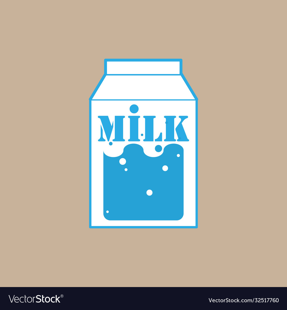 Milk in package cardboard packaging Royalty Free Vector