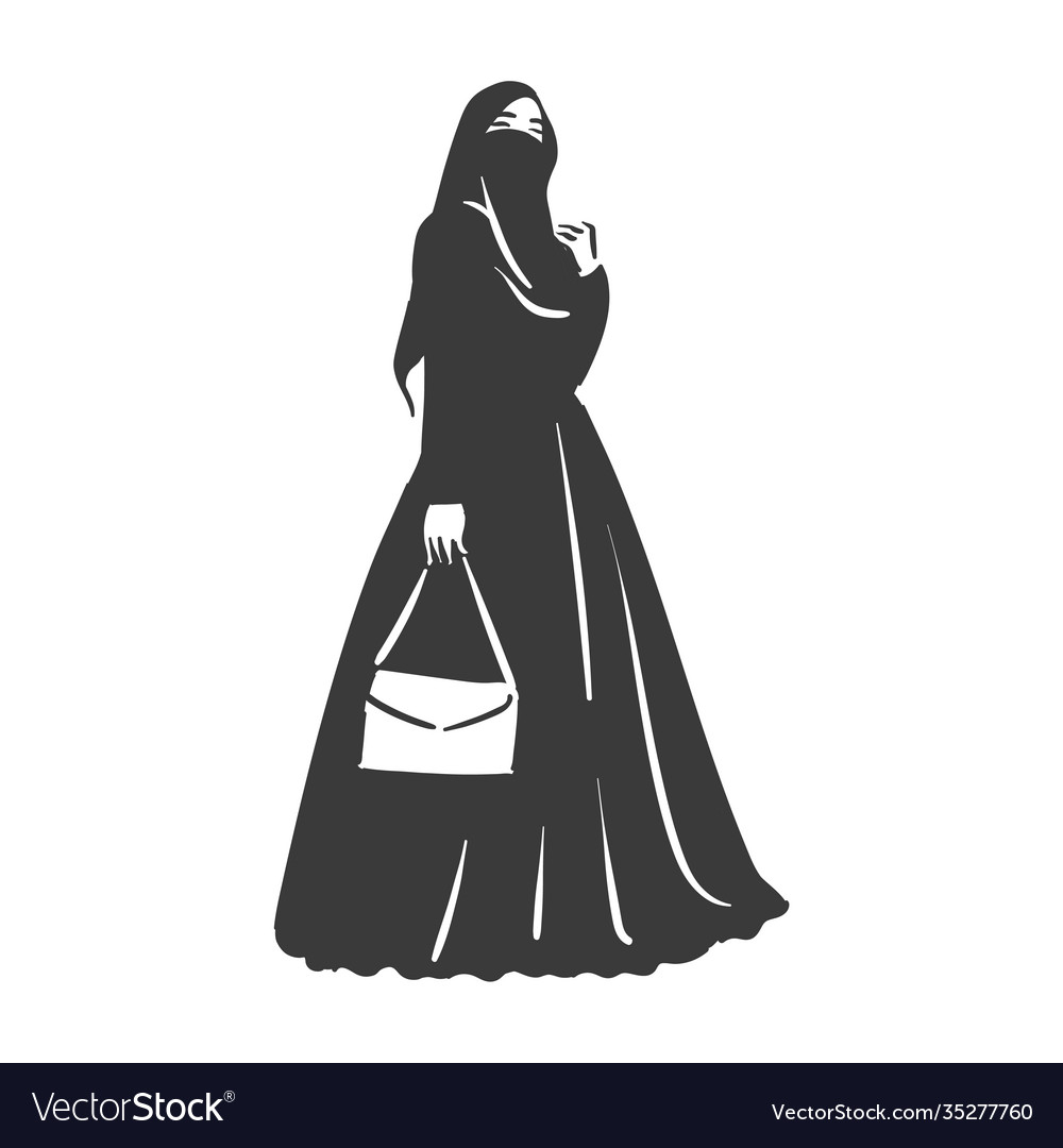 Muslim arabic islam woman in hijab fashion Vector Image