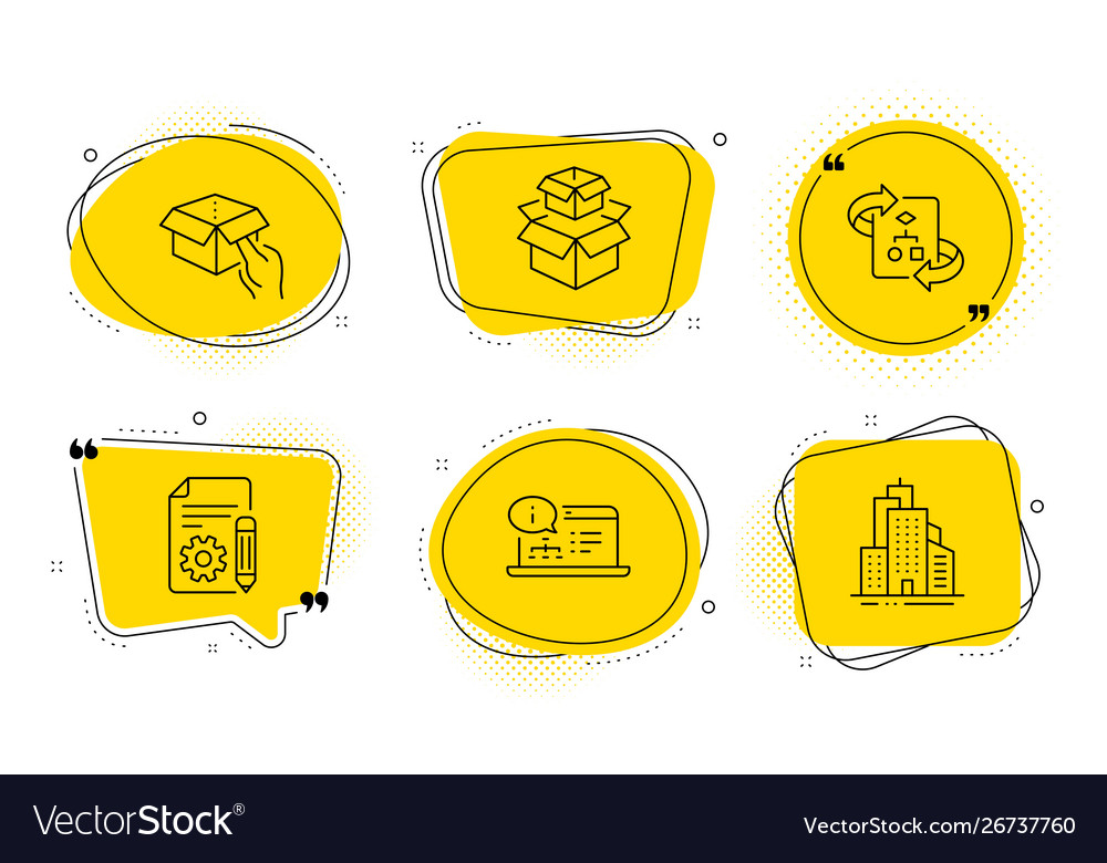 Packboxen halten Box und technischen Algorithmus vector image Packboxen halten Box und technischen Algorithmus