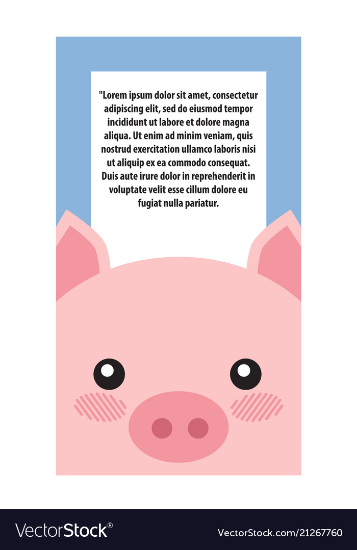 Pig head book cover design Royalty Free Vector Image