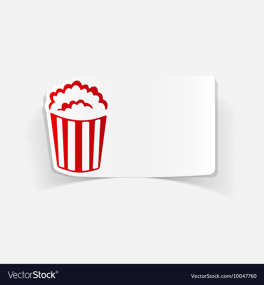 Realistic design element popcorn