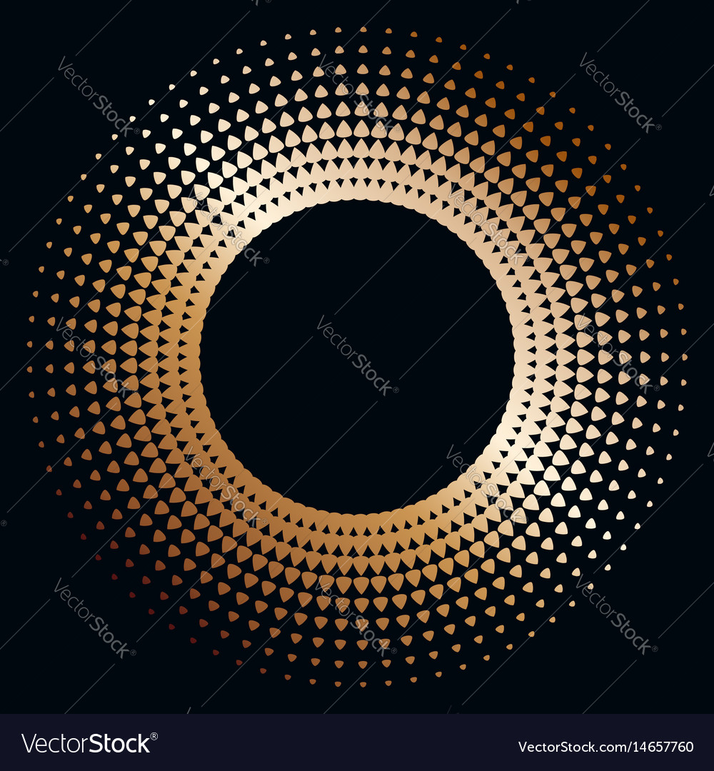 Round frame design template with halftone effect