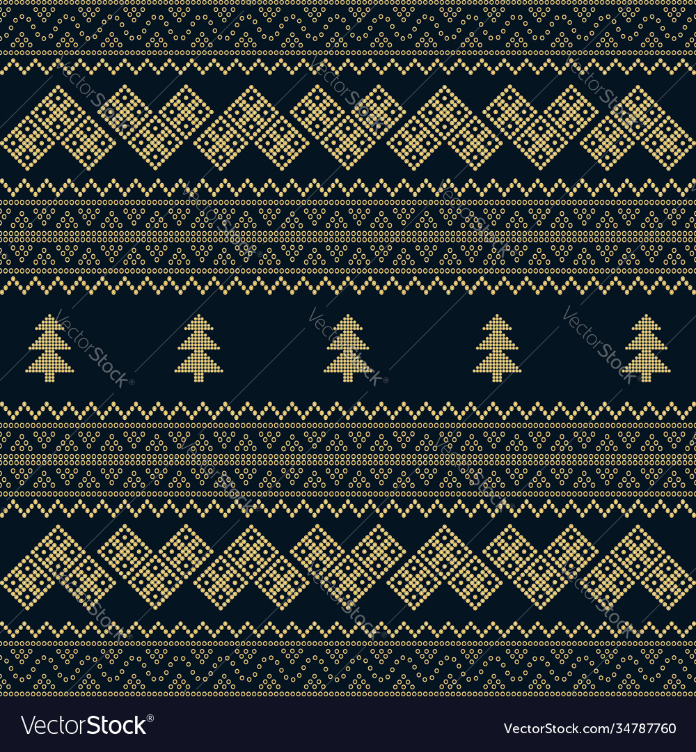 Seamless geometric ornamental pattern with dots Vector Image Seamless geometric ornamental pattern with dots
