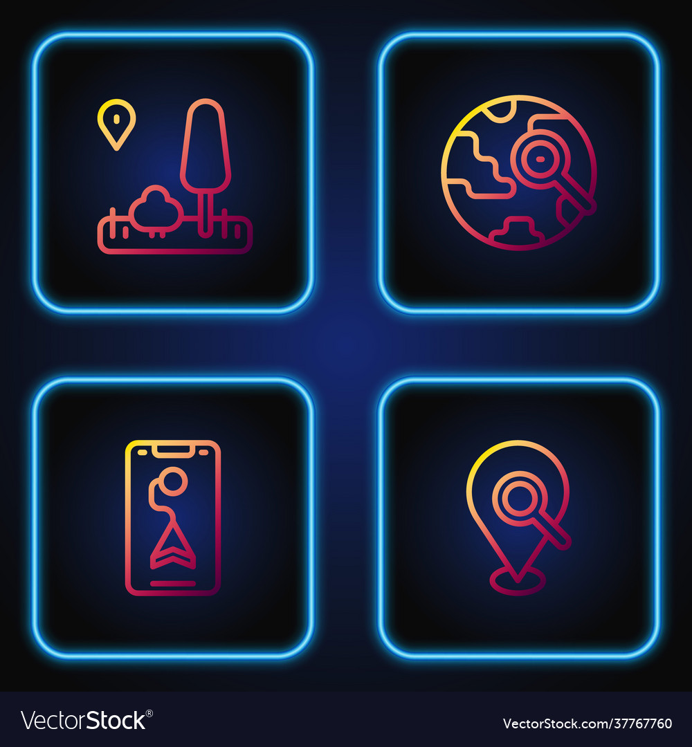 Set line search location city map navigation