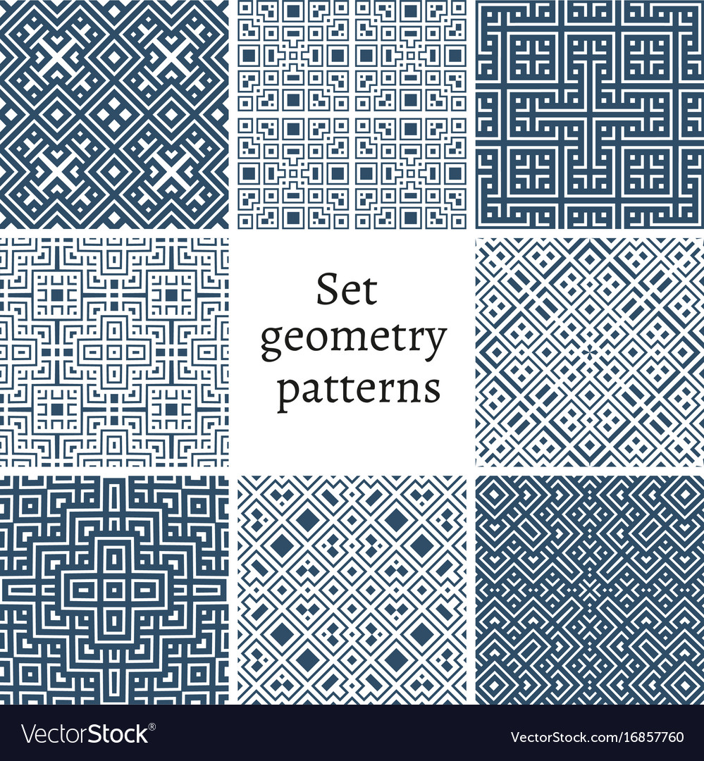 Set of ornamental patterns for backgrounds