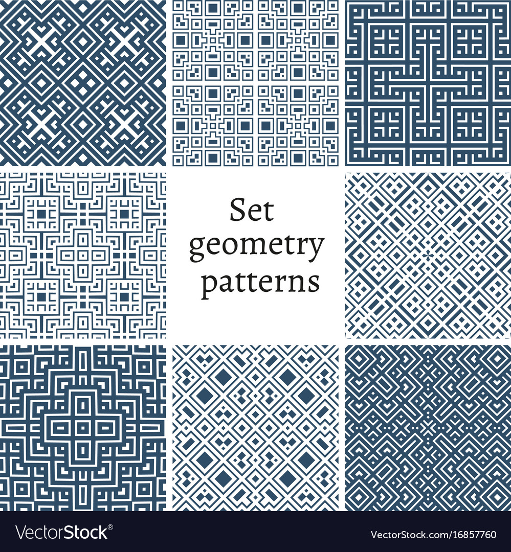 Set of ornamental patterns for backgrounds