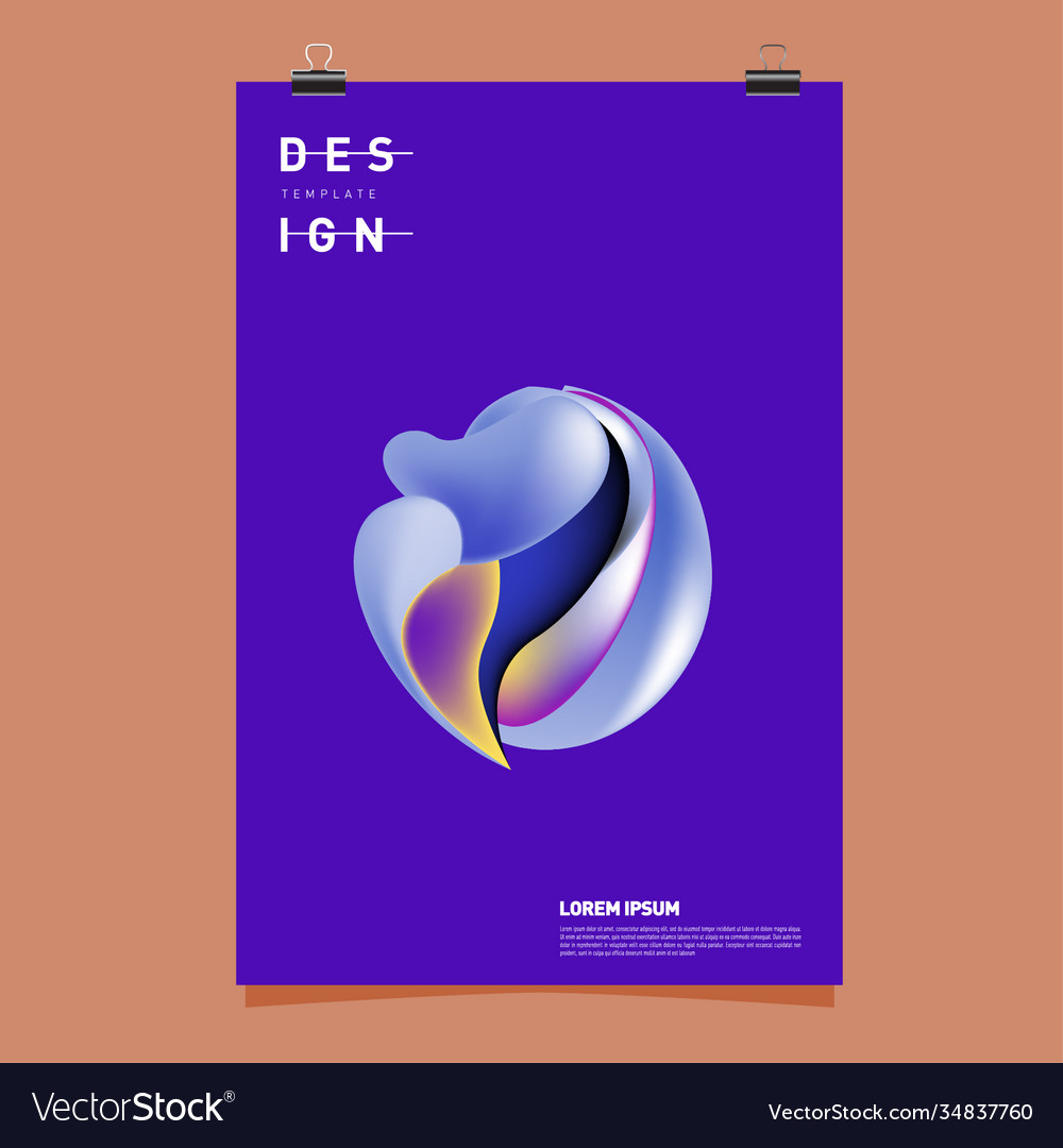Simple abstract colorful fluid background