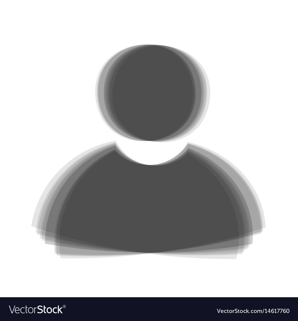 User sign gray icon shaked Royalty Free Vector Image