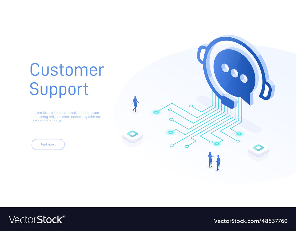 Web page design templates for 24-7 call center vector image Web page design templates for 24-7 call center