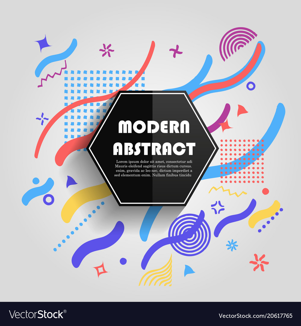 Abstract colorful geometric pattern design vector image Abstract colorful geometric pattern design