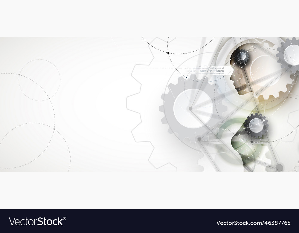 Artificial intelligence technology web background vector image Artificial intelligence technology web background